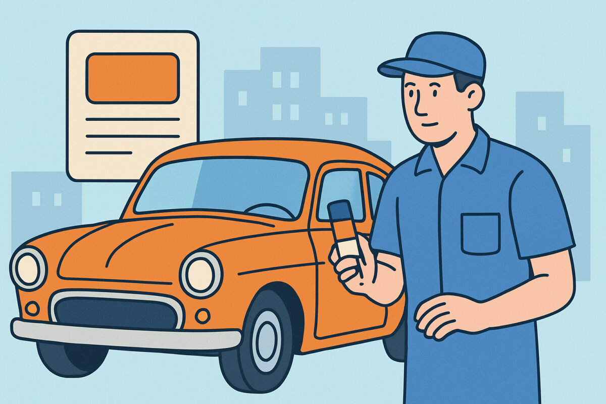 Klassikkoauton värikoodi ja sen löytyminen vanhasta autosta